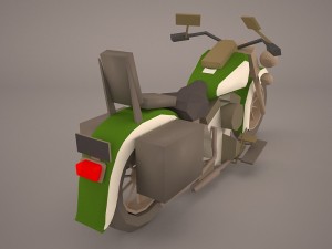 harley davidson heritage soft tail motorcycle 3D Model