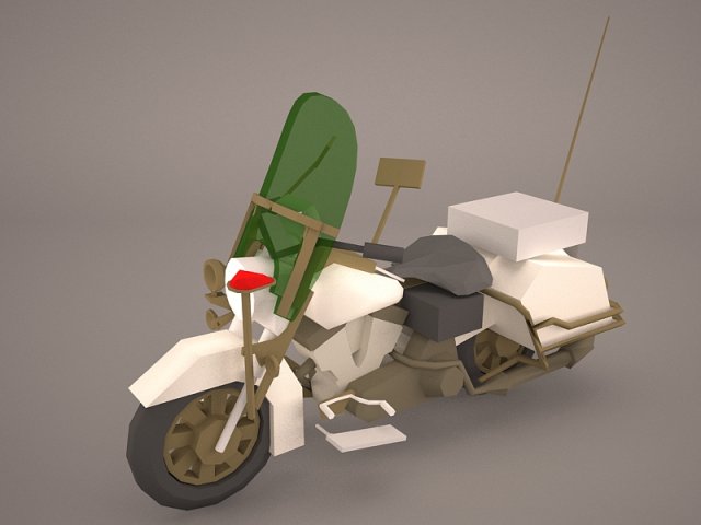 harley davidson road king classic police 3D 模型 .c4d .max .obj .3ds .fbx .stl .blend 