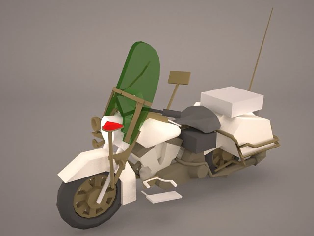 harley davidson road king classic police 3D Model .c4d .max .obj .3ds .fbx .stl .blend 