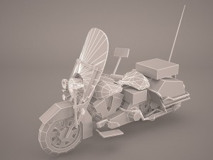 harley davidson road king classic police 3D 模型