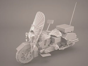 harley davidson road king classic police 3D Model