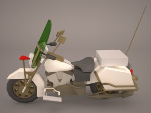 harley davidson road king classic police 3D 模型