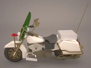 harley davidson road king classic police 3D Model