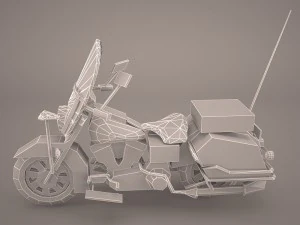 harley davidson road king classic police 3D Model