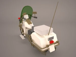 harley davidson road king classic police 3D Model