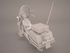 harley davidson road king classic police 3D Model