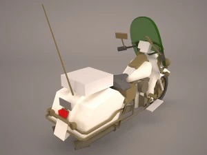 harley davidson road king classic police 3D Model