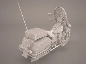 harley davidson road king classic police 3D Model