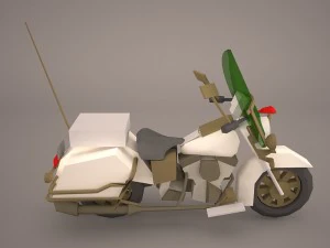 harley davidson road king classic police 3D Model