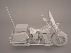 harley davidson road king classic police 3D Model