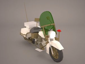 harley davidson road king classic police 3D Model