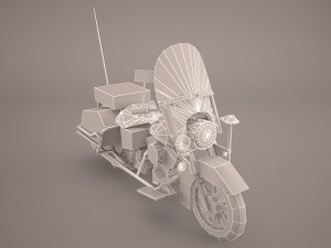 harley davidson road king classic police 3D 模型