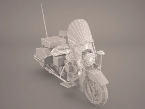 harley davidson road king classic police 3D Model