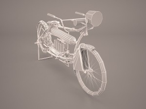 harley davidson 1912 motorcycle Model 3D