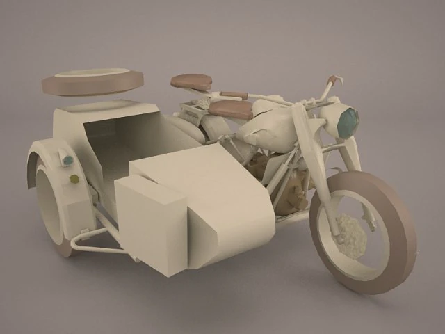 zundapp ks 750 german motorcycle 3D Model .c4d .max .obj .3ds .fbx .stl .blend 