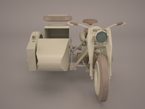 zundapp ks 750 german motorcycle 3D Model