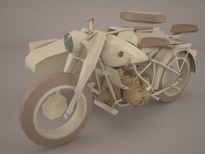zundapp ks 750 german motorcycle 3D Model