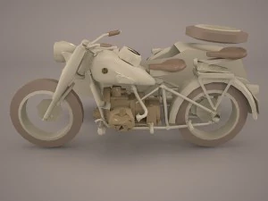 zundapp ks 750 german motorcycle 3D Model