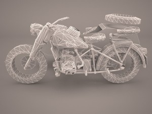 zundapp ks 750 german motorcycle 3D Model