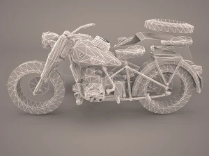 zundapp ks 750 german motorcycle 3D Model