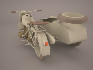 zundapp ks 750 german motorcycle 3D Model