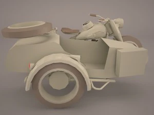 zundapp ks 750 german motorcycle 3D Model