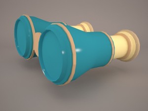 toon binoculars Modelo 3D