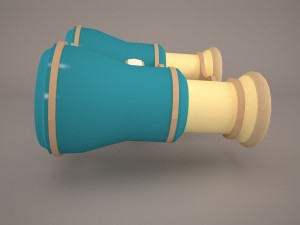 toon binoculars Modelo 3D