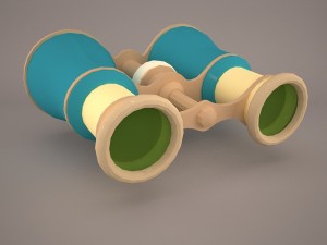 toon binoculars Modelo 3D