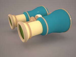 toon binoculars Modelo 3D