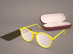 &oacute;culos com estojo Modelo 3D