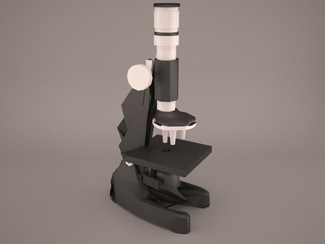 microscope 3D 모델 .c4d .max .obj .3ds .fbx .stl .blend 