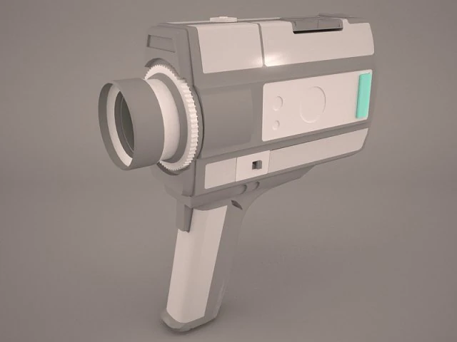retro video camera nikon super zoom-8 3D Model .c4d .max .obj .3ds .fbx .stl .blend 