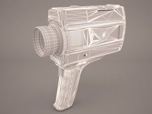 retro video camera nikon super zoom-8 3D Model