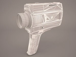 retro video camera nikon super zoom-8 3D Model