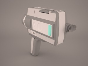 retro video camera nikon super zoom-8 3D Model