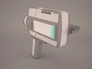 retro video camera nikon super zoom-8 3D Model