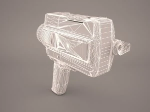retro video camera nikon super zoom-8 3D Model