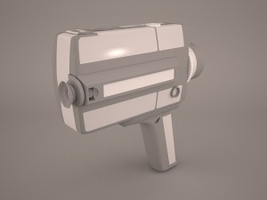 retro video camera nikon super zoom-8 3D Model