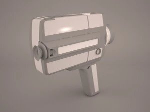 retro video camera nikon super zoom-8 3D Model