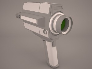 retro video camera nikon super zoom-8 3D Model