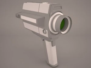 retro video camera nikon super zoom-8 3D Model