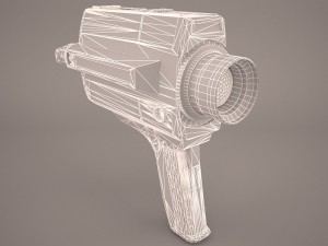 retro video camera nikon super zoom-8 3D Model