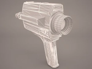 retro video camera nikon super zoom-8 3D Model