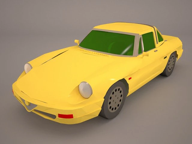 alfa romeo spider 3D Model .c4d .max .obj .3ds .fbx .stl .blend 