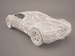 audi avus quattro poser vue Modelo 3D