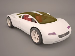 audi avus quattro poser vue Modelo 3D