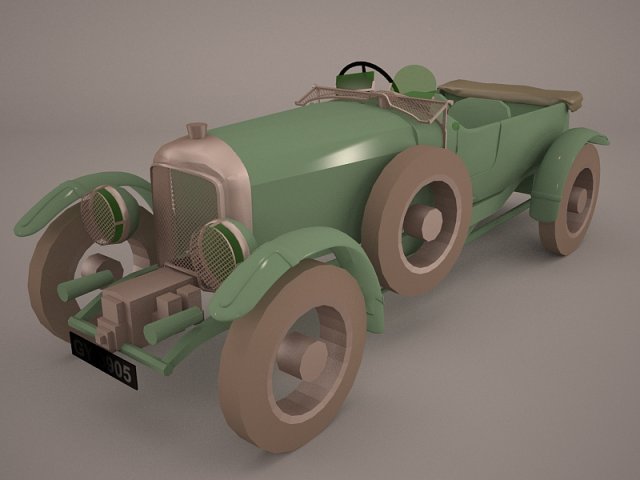 bentley 45 litre blower 1927 3D मॉडल .c4d .max .obj .3ds .fbx .stl .blend 