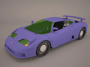 ブガッティ EB110 SS 1992 モデル 3Dモデル