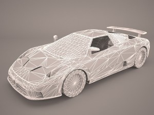 bugatti eb110 ss 1992 model 3D मॉडल